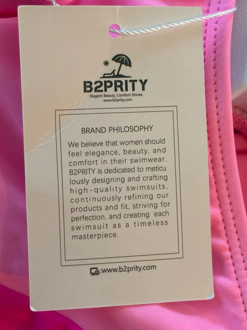 B2PRITY NWT Pink Colorblock Ruffle One Piece Swimsuit M Removable Cups